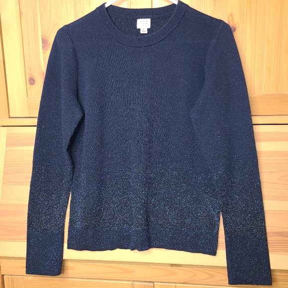 Navy Blue Sparkly Sweater - S - Picture 5 of 5